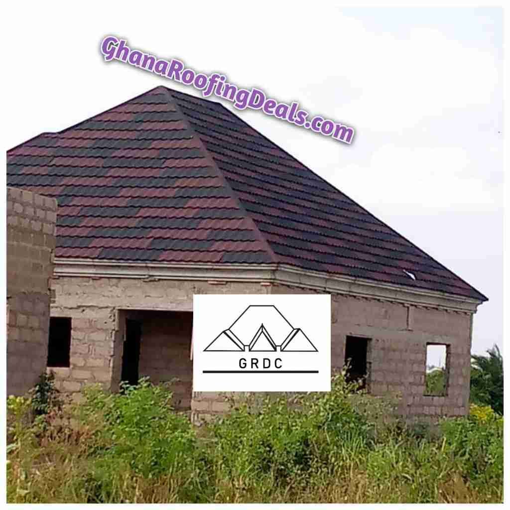 Eurotiles stone coated roofing sheet in Ghana